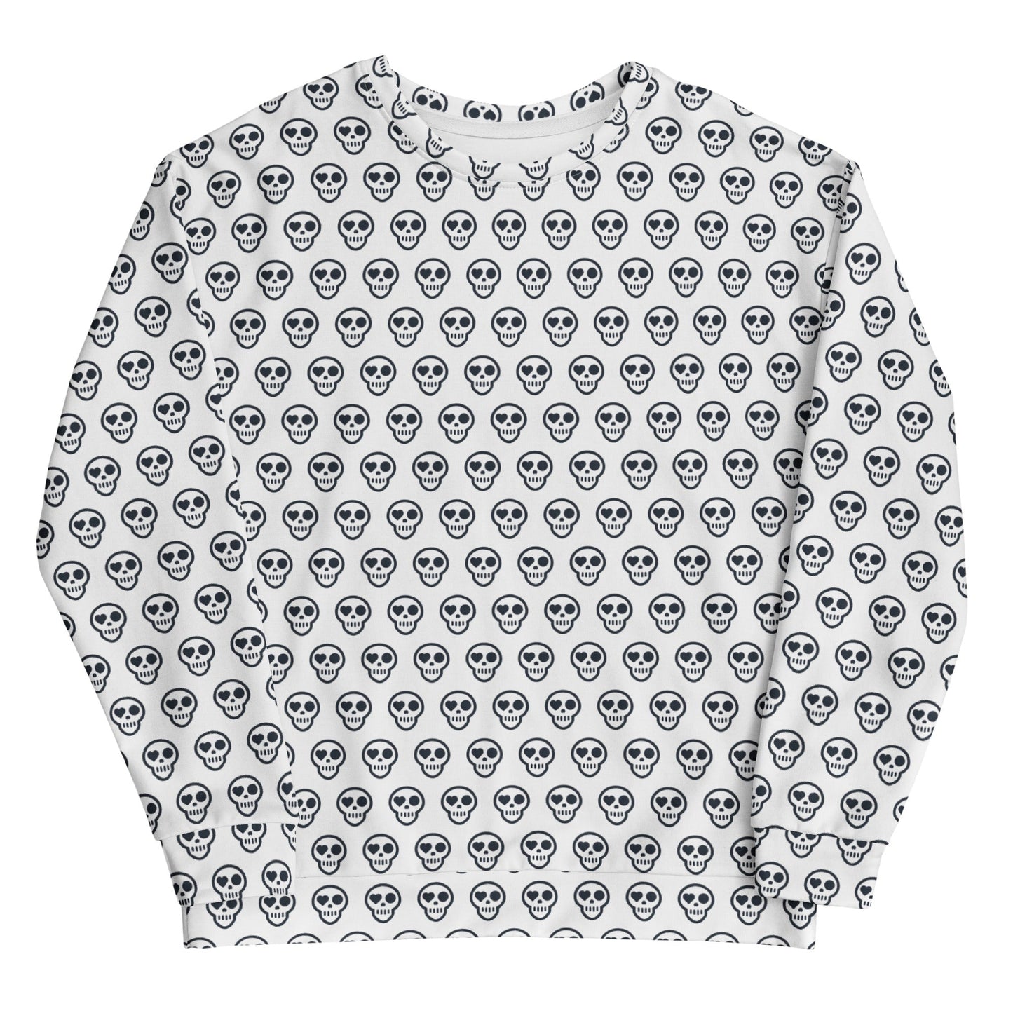 A 2XS unisex_prodigal march pullover from Phobea with a heart eye skull logo
