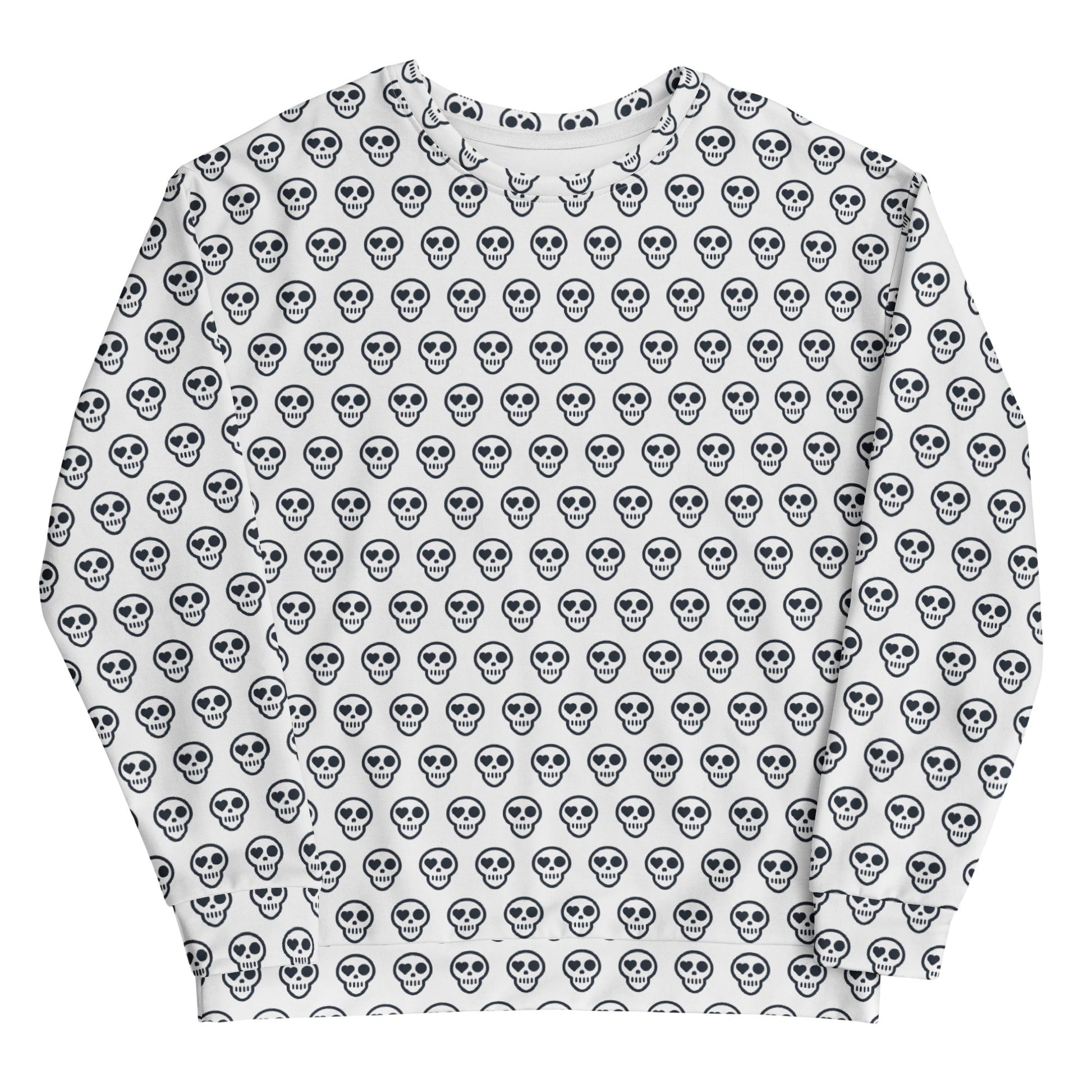 A 2XS unisex_prodigal march pullover from Phobea with a heart eye skull logo