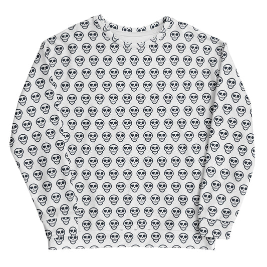 A 2XS unisex_prodigal march pullover from Phobea with a heart eye skull logo