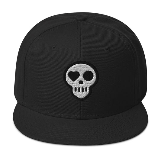 A Black hats_ghost snap from Phobea with a heart eye skull logo