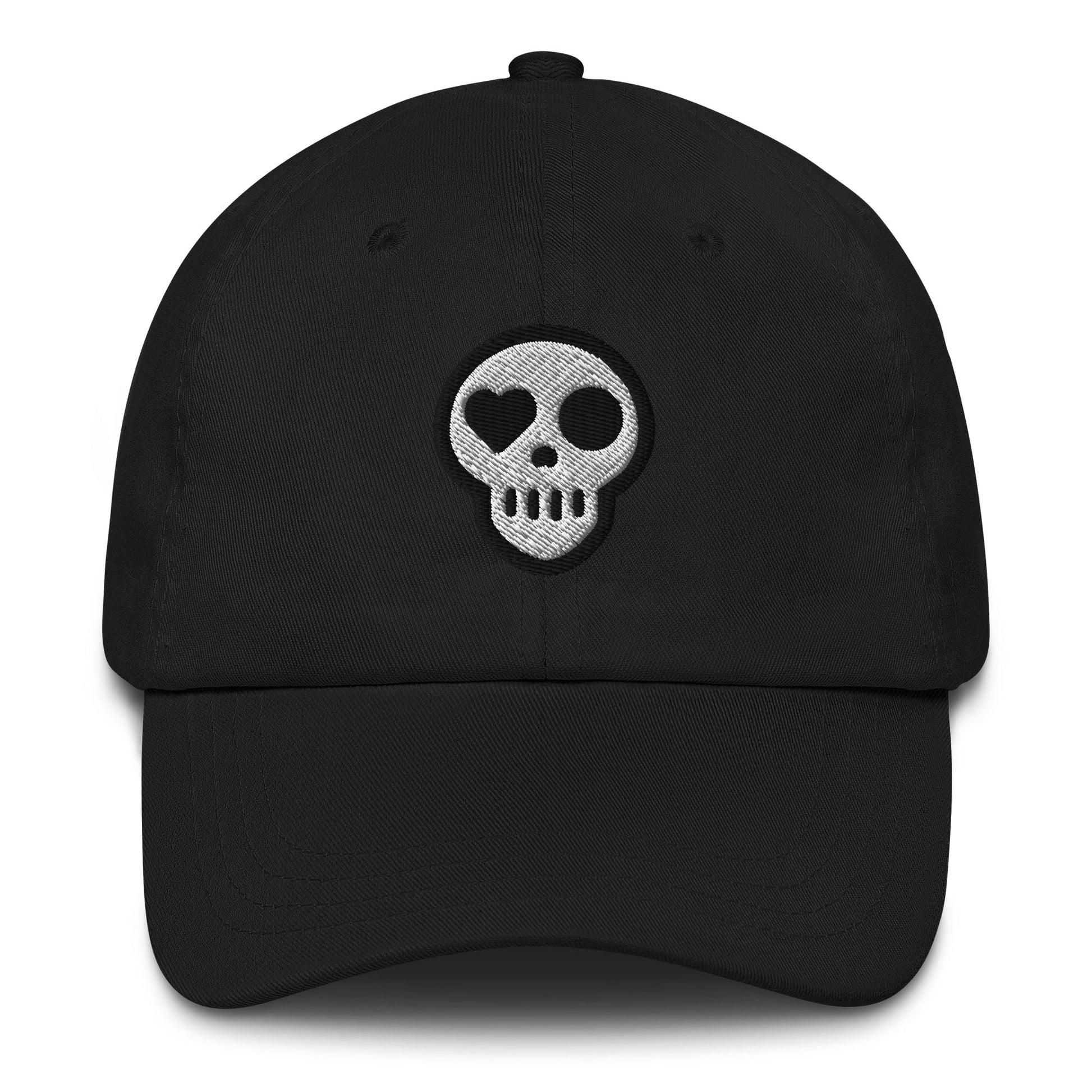 A Black hats_legacy from Phobea with a heart eye skull logo