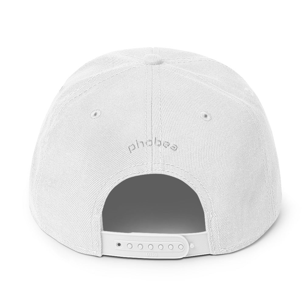 A hats_ghost snap from Phobea with a heart eye skull logo