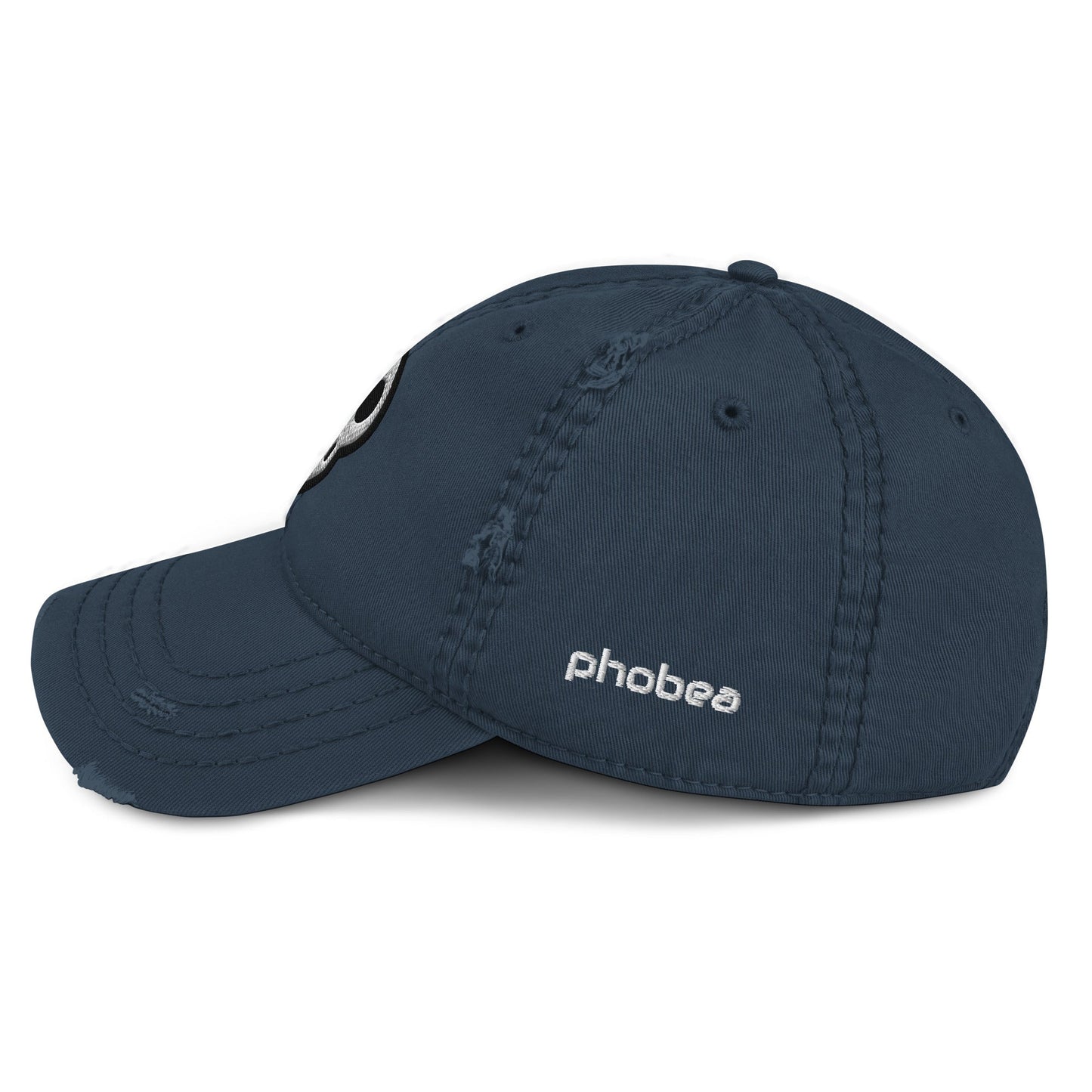 A hats_requiem cap from Phobea with a heart eye skull logo