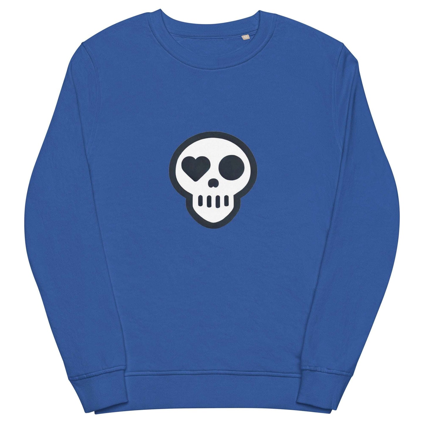 A Royal Blue / S unisex_Evermore Crew from Phobea with a heart eye skull logo