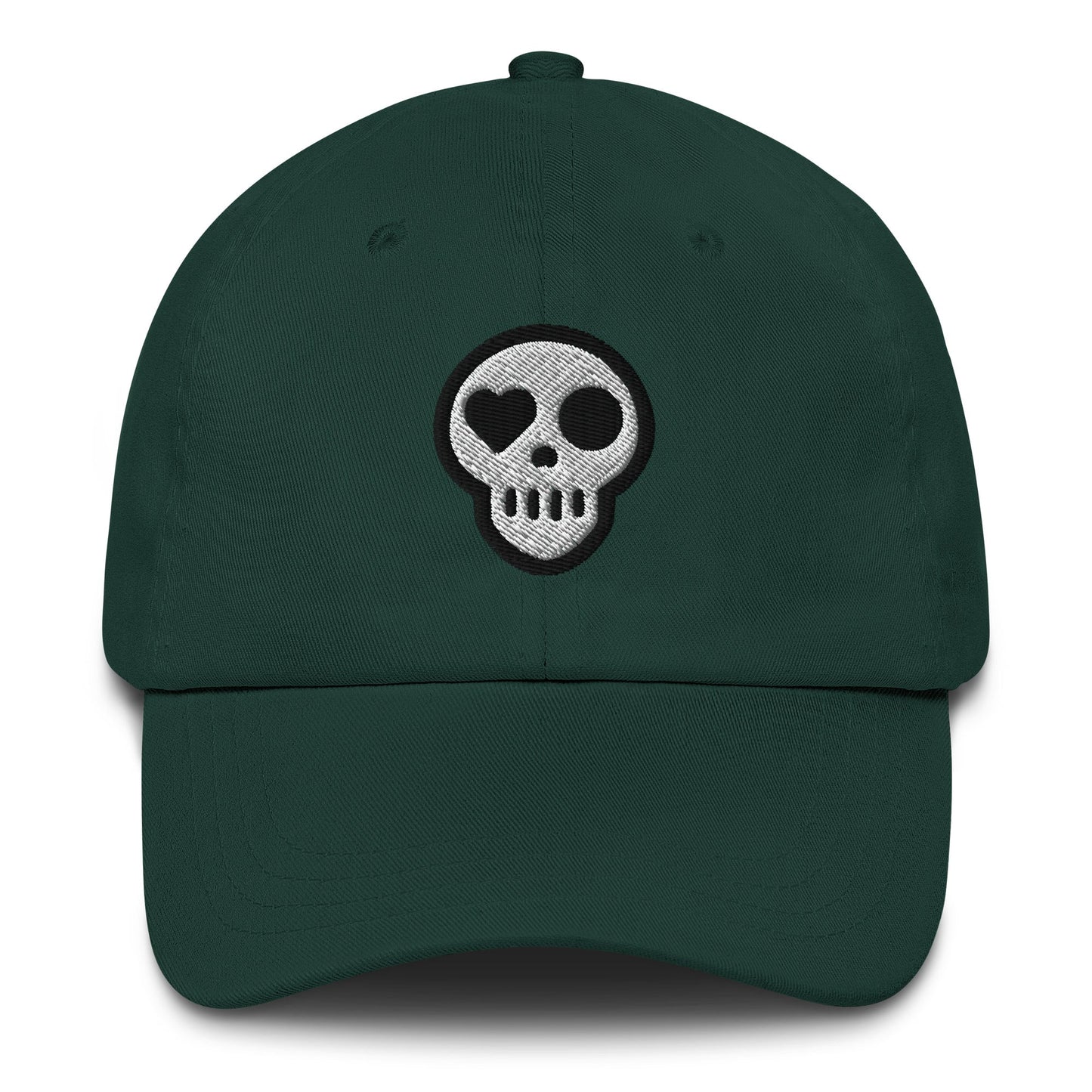 A Spruce hats_legacy from Phobea with a heart eye skull logo