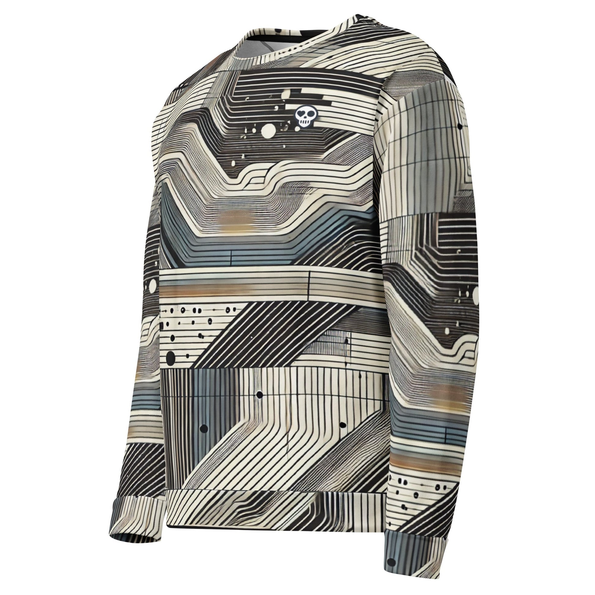 A unisex _Neuroframe Pullover from Phobea with a heart eye skull logo