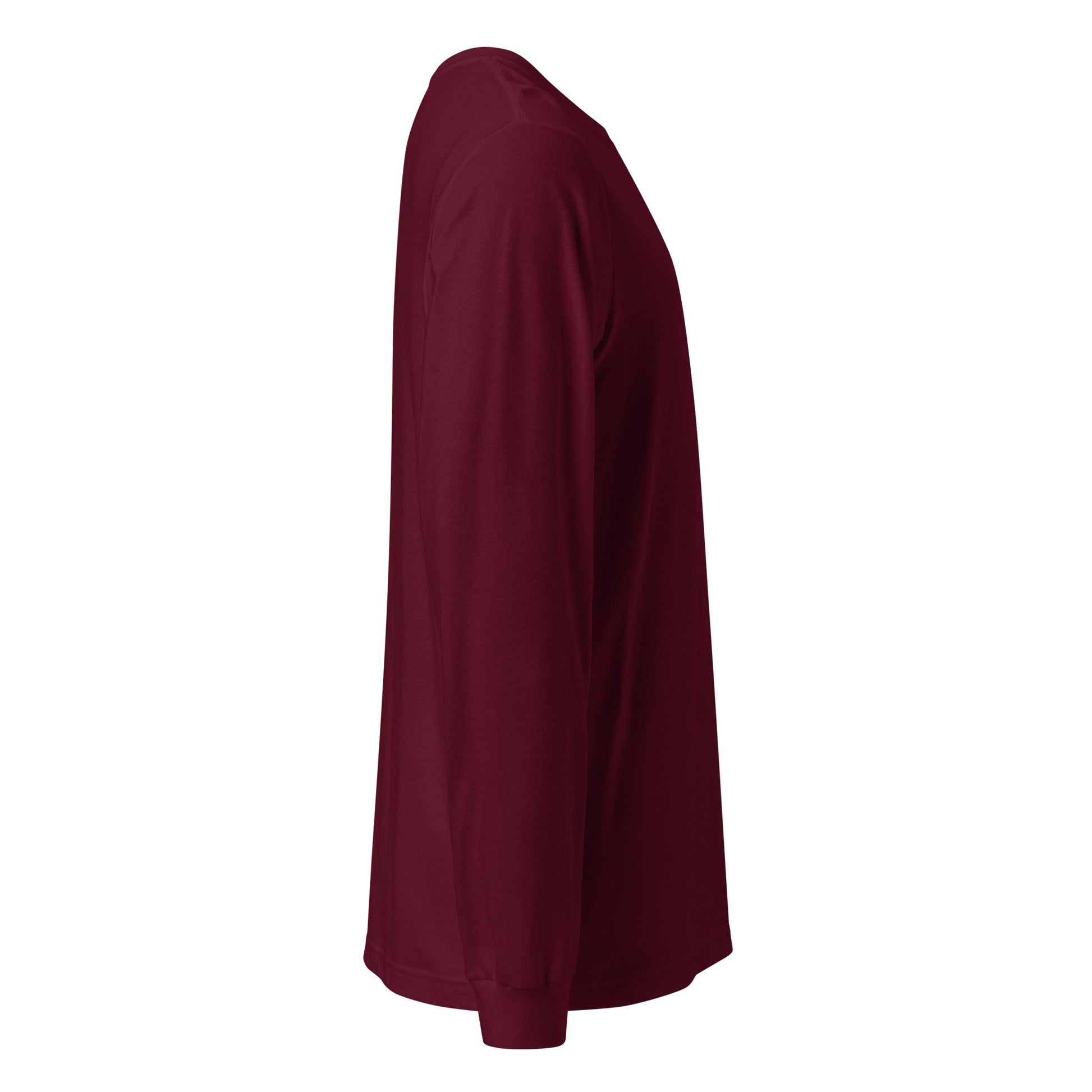 A unisex_rest_tee_longsleeve from Phobea with a heart eye skull logo