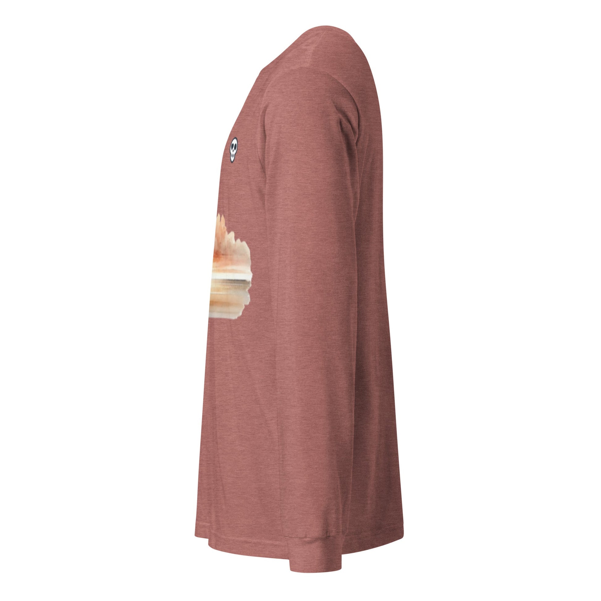 A unisex_wait for this tee_longsleeve from Phobea with a heart eye skull logo