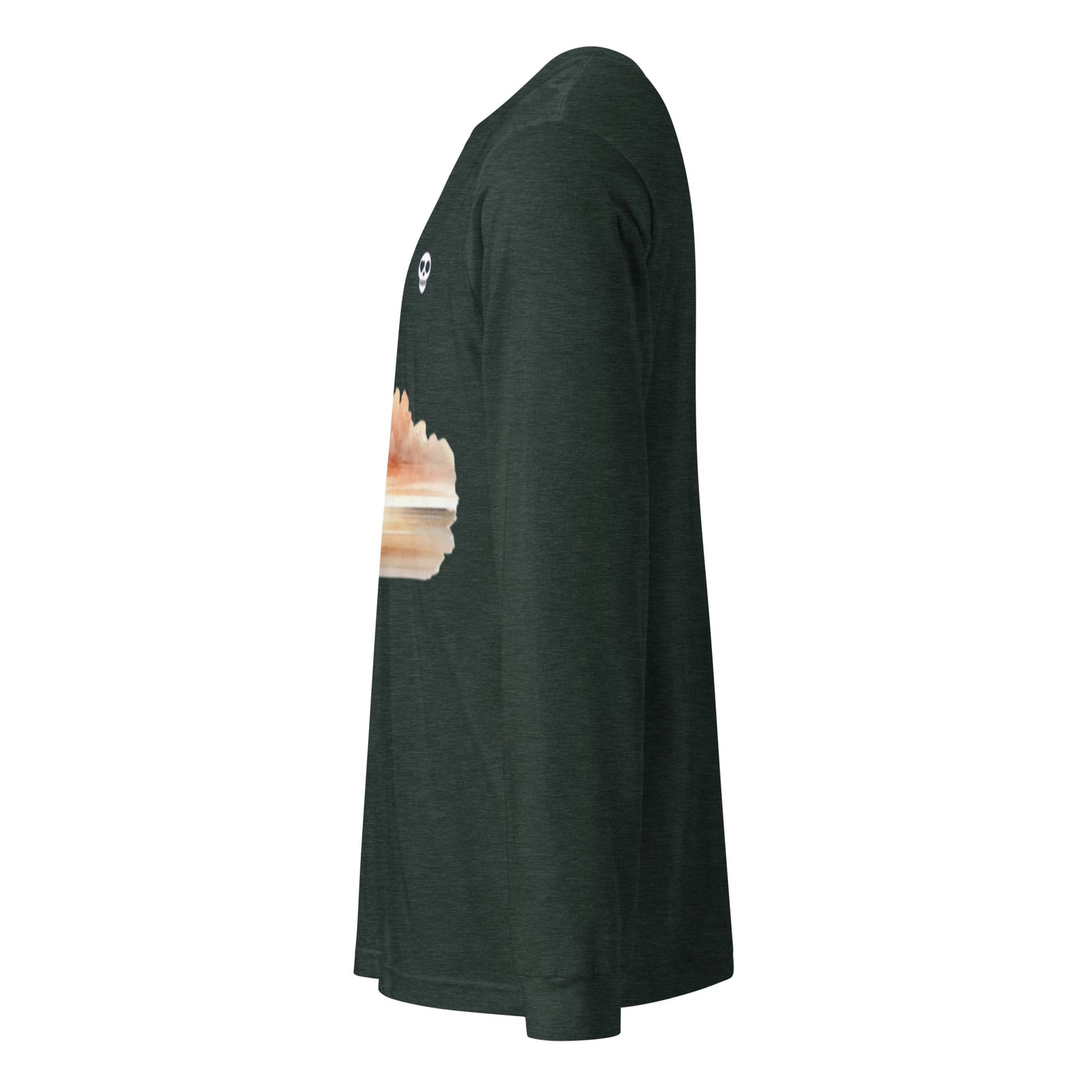 A unisex_wait for this tee_longsleeve from Phobea with a heart eye skull logo