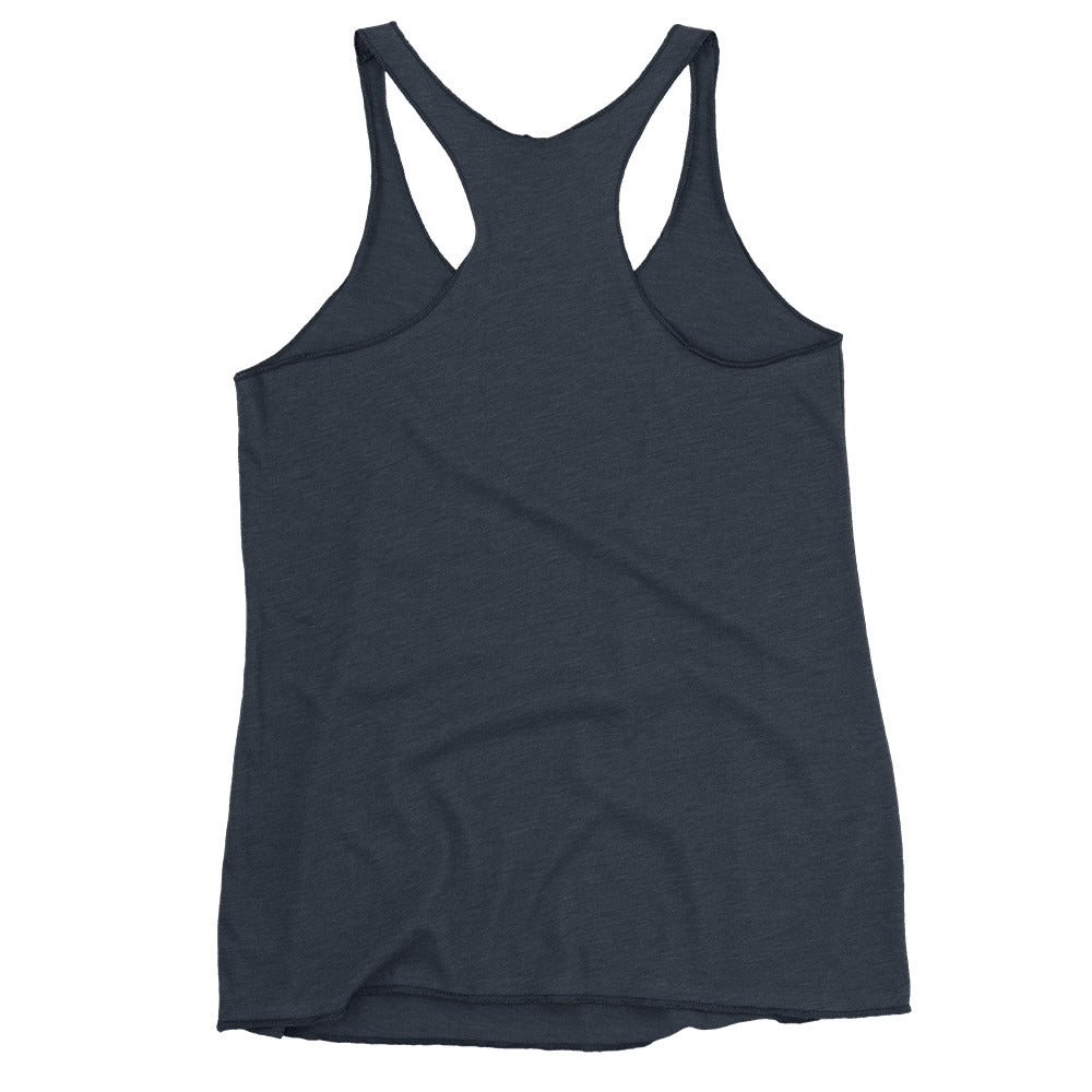 A womens_Pulse Tank from Phobea with a heart eye skull logo