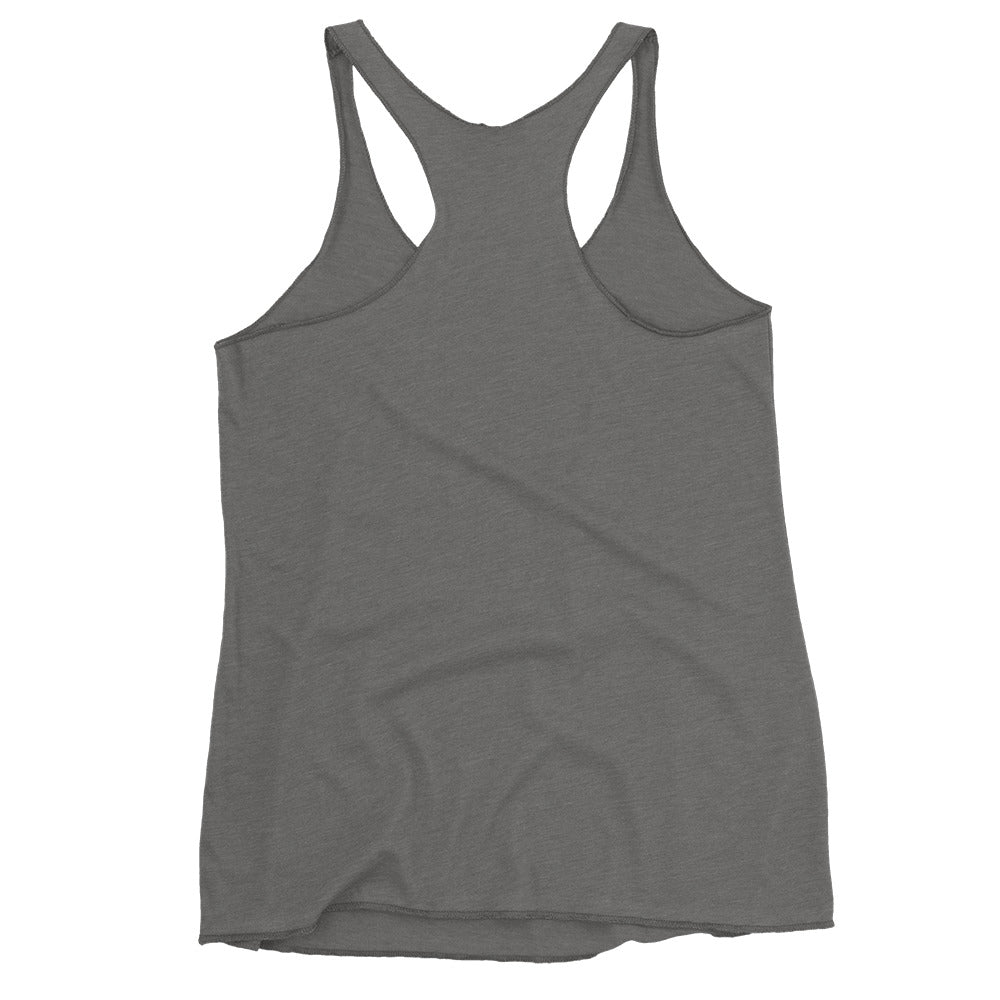 A womens_Pulse Tank from Phobea with a heart eye skull logo