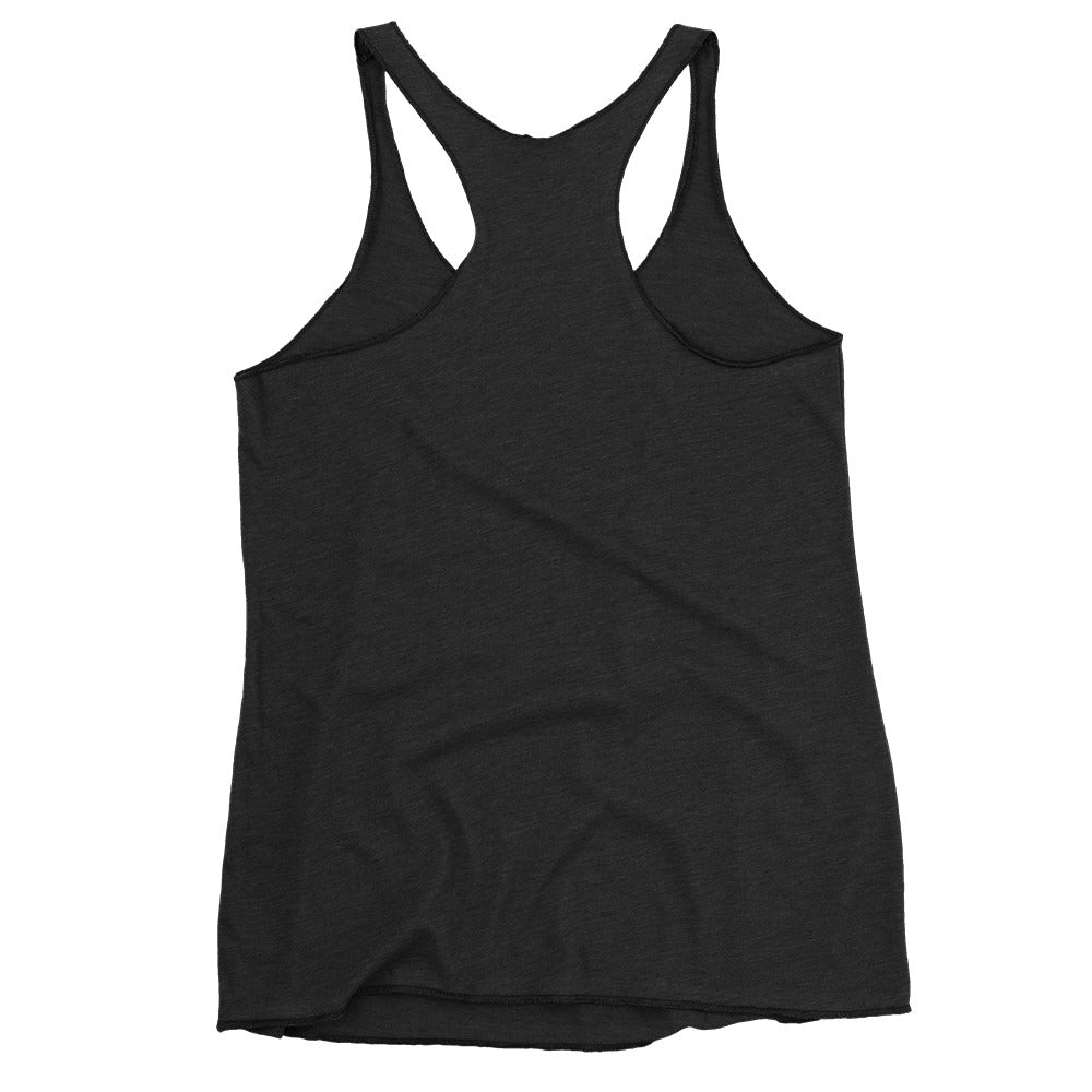 A womens_Pulse Tank from Phobea with a heart eye skull logo