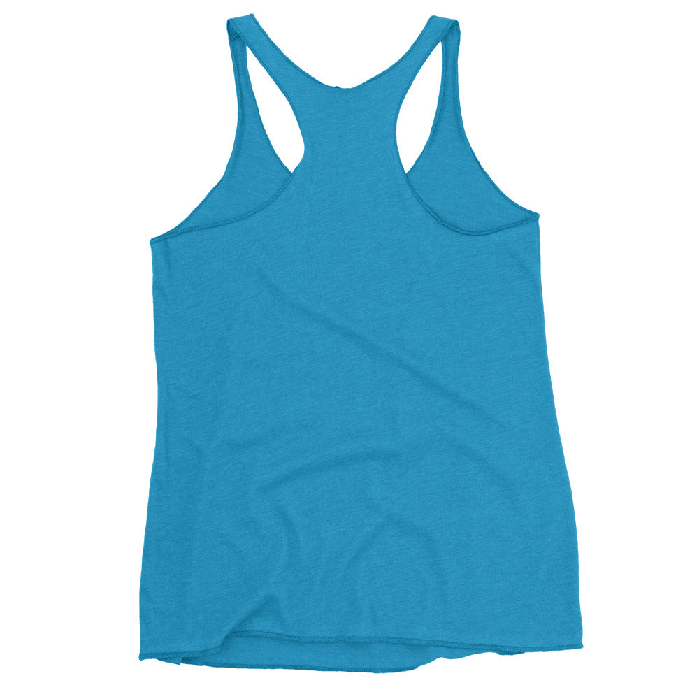 A womens_Pulse Tank from Phobea with a heart eye skull logo