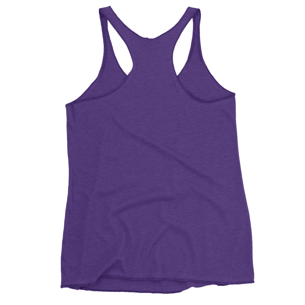 A womens_Pulse Tank from Phobea with a heart eye skull logo