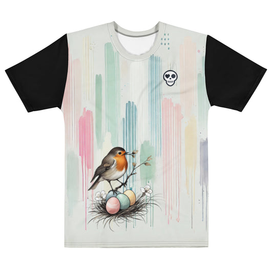 A XS unisex_promise tee from Phobea with a heart eye skull logo