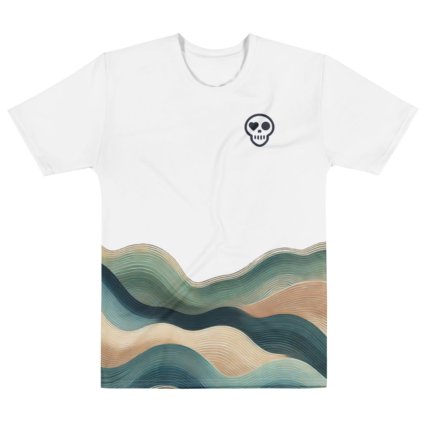 A XS unisex_undertone tee from Phobea with a heart eye skull logo