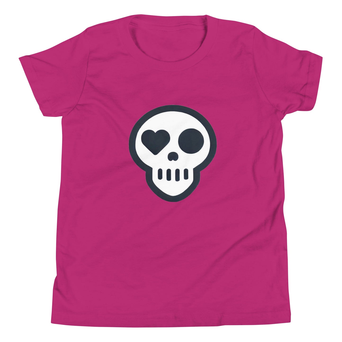 A Berry / S youth_Awakening Tee from Phobea with a heart eye skull logo