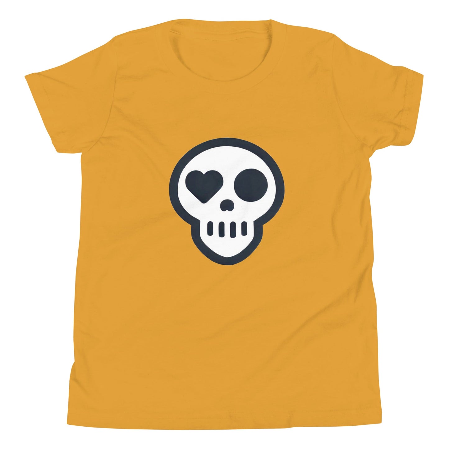 A Mustard / S youth_Awakening Tee from Phobea with a heart eye skull logo