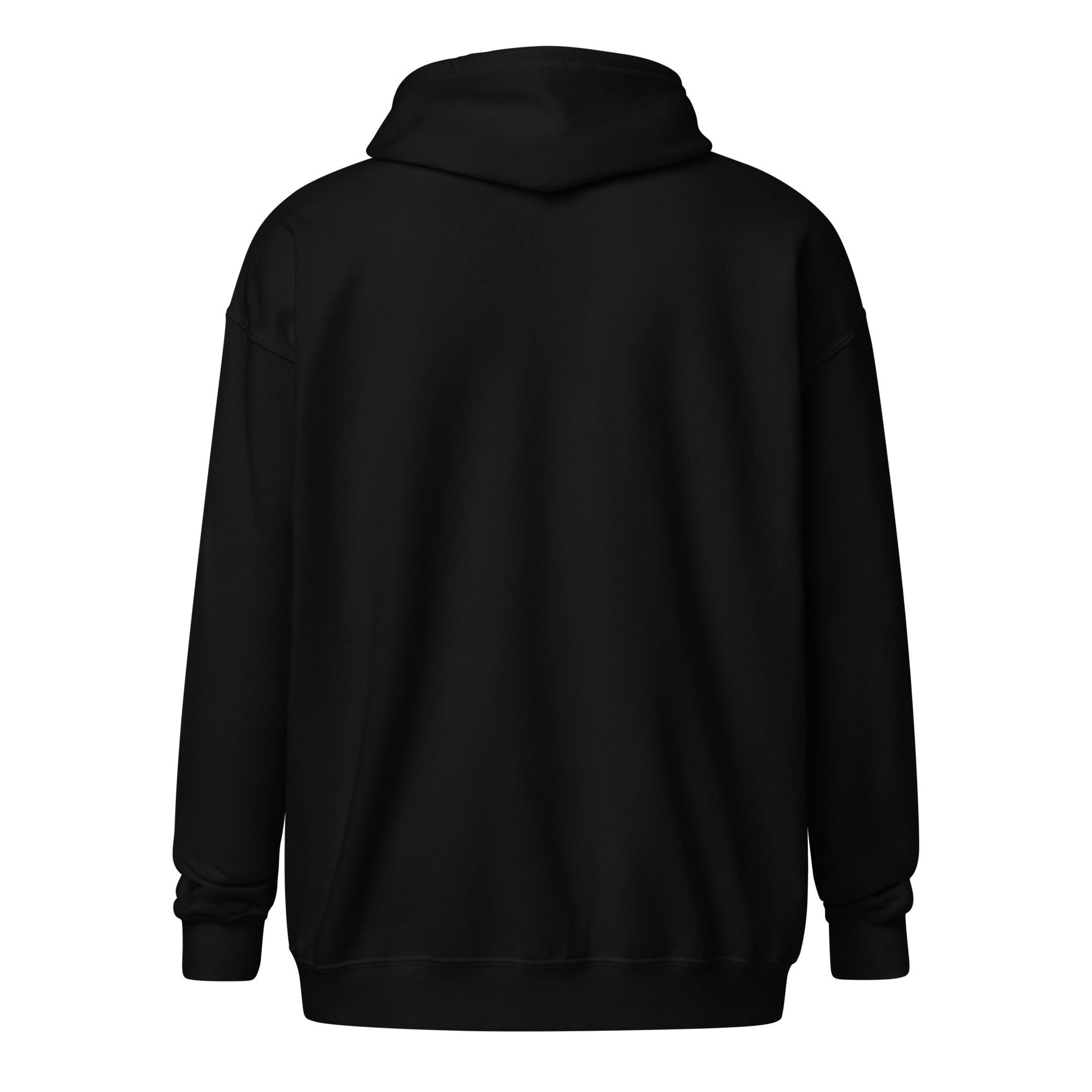 A unisex_phantom zip from Phobea with a heart eye skull logo