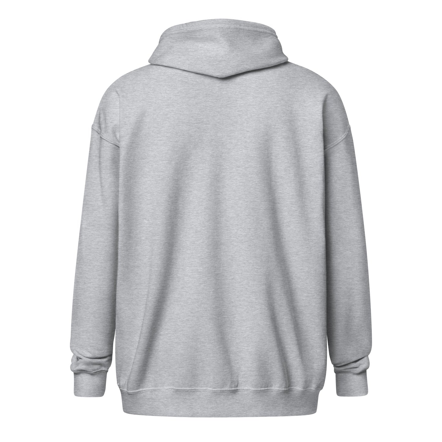 A unisex_phantom zip from Phobea with a heart eye skull logo