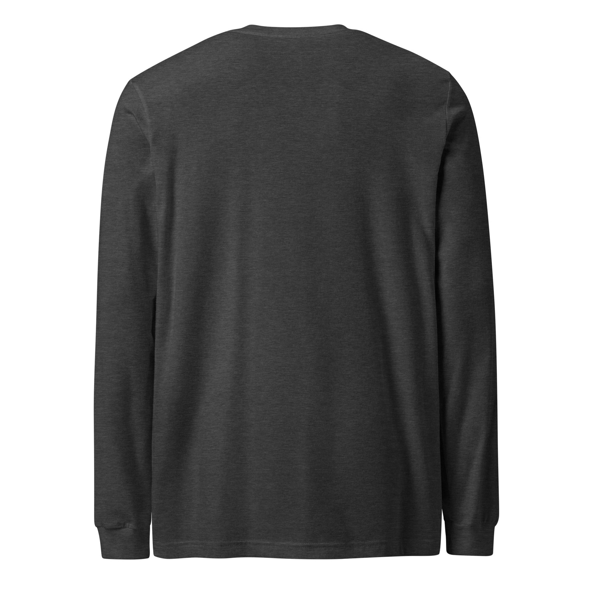 A unisex_wait for this tee_longsleeve from Phobea with a heart eye skull logo